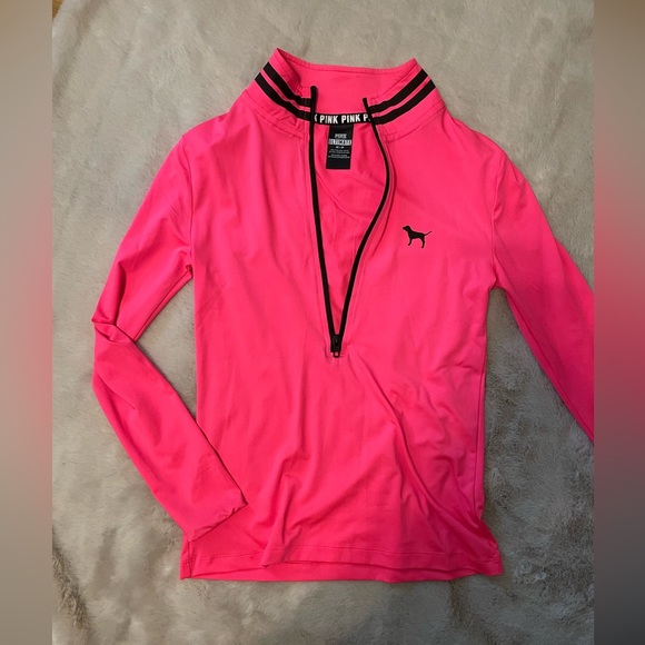Hot Pink PINK running athletic half zip jacket - Picture 5 of 5
